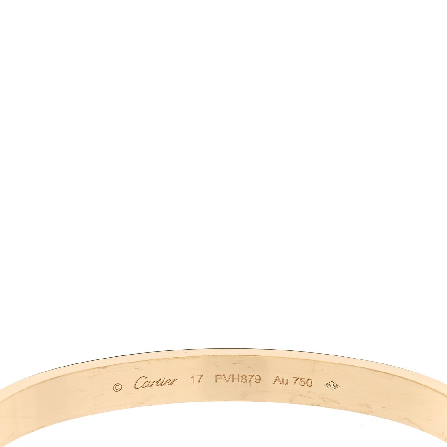 18K Yellow Gold LOVE Bracelet 17