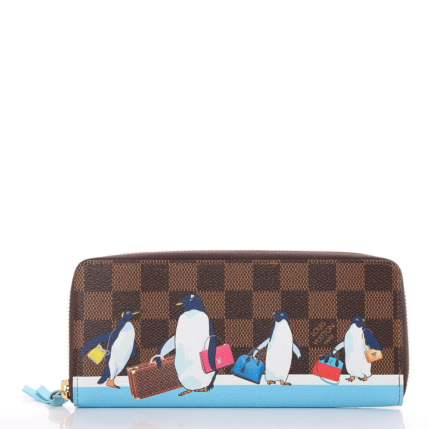 Louis Vuitton Damier Ebene 2017 Christmas Animation Clemence Wallet 1 of 7
