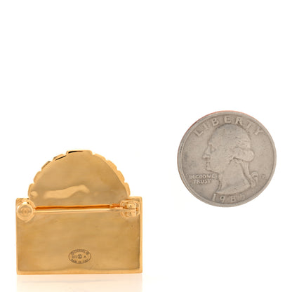 Chanel Metal CC Rue Cambon Brooch Gold 2 of 4