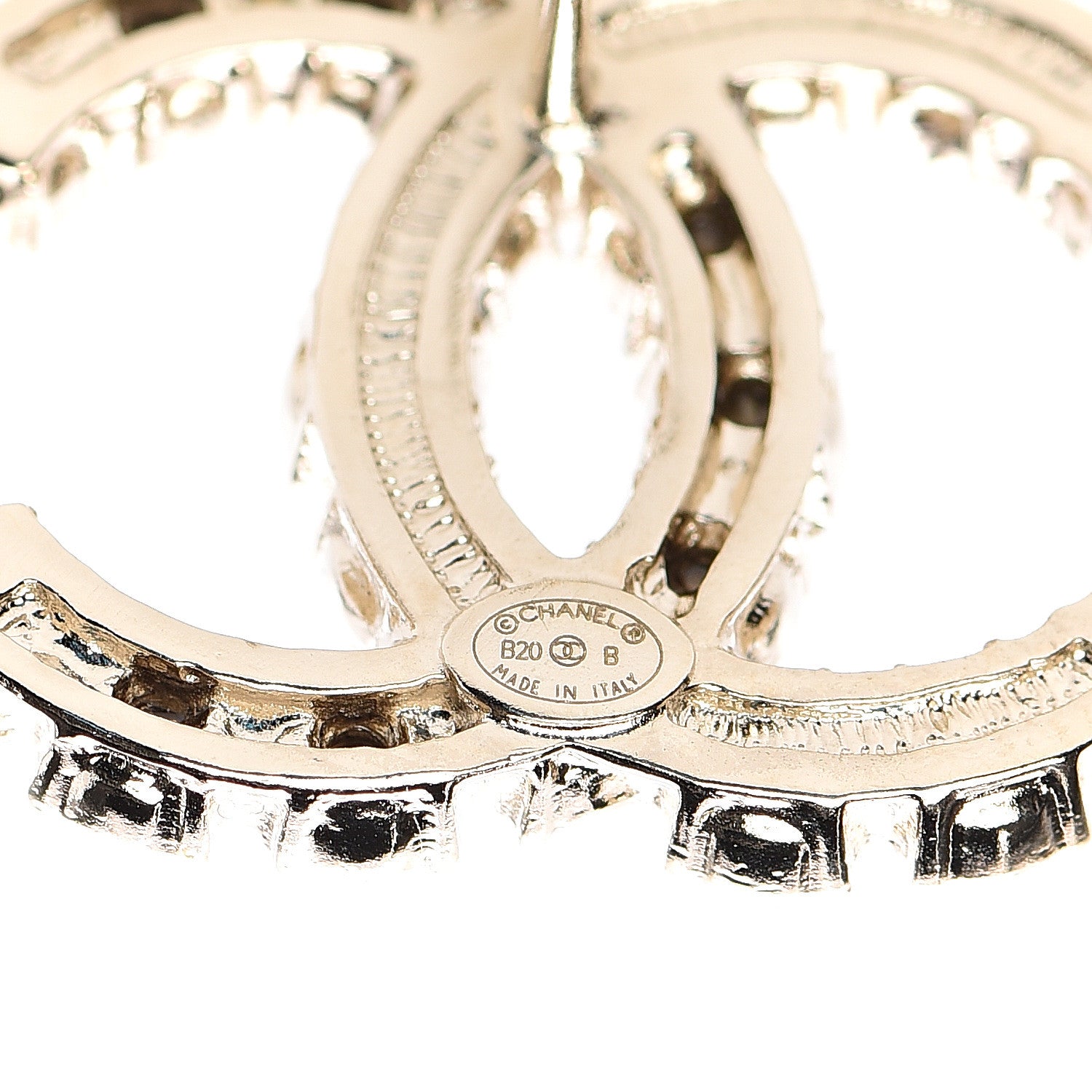 Chanel Crystal Pearl CC Dazzling Domino Earrings Gold 3 of 5