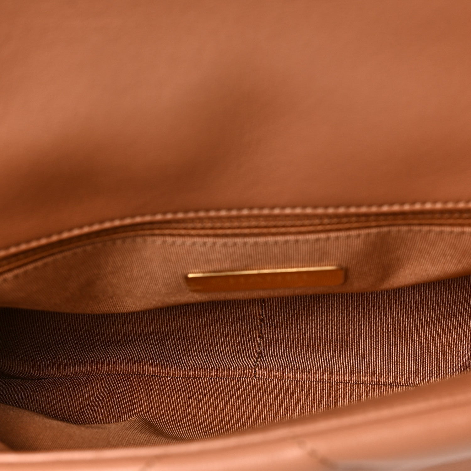 Chanel Lambskin Quilted Medium Chanel 19 Flap Light Brown 5 of 9