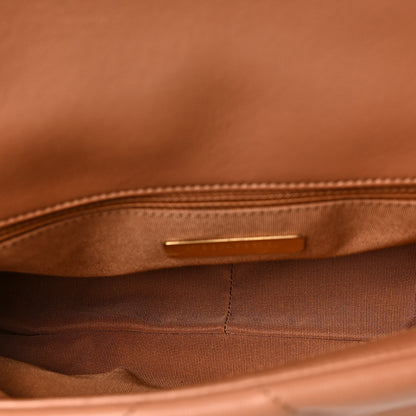 Chanel Lambskin Quilted Medium Chanel 19 Flap Light Brown 5 of 9