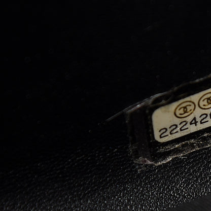 Chanel Glazed Calfskin Quilted Small Boy Zip Around Wallet Black 5 of 9