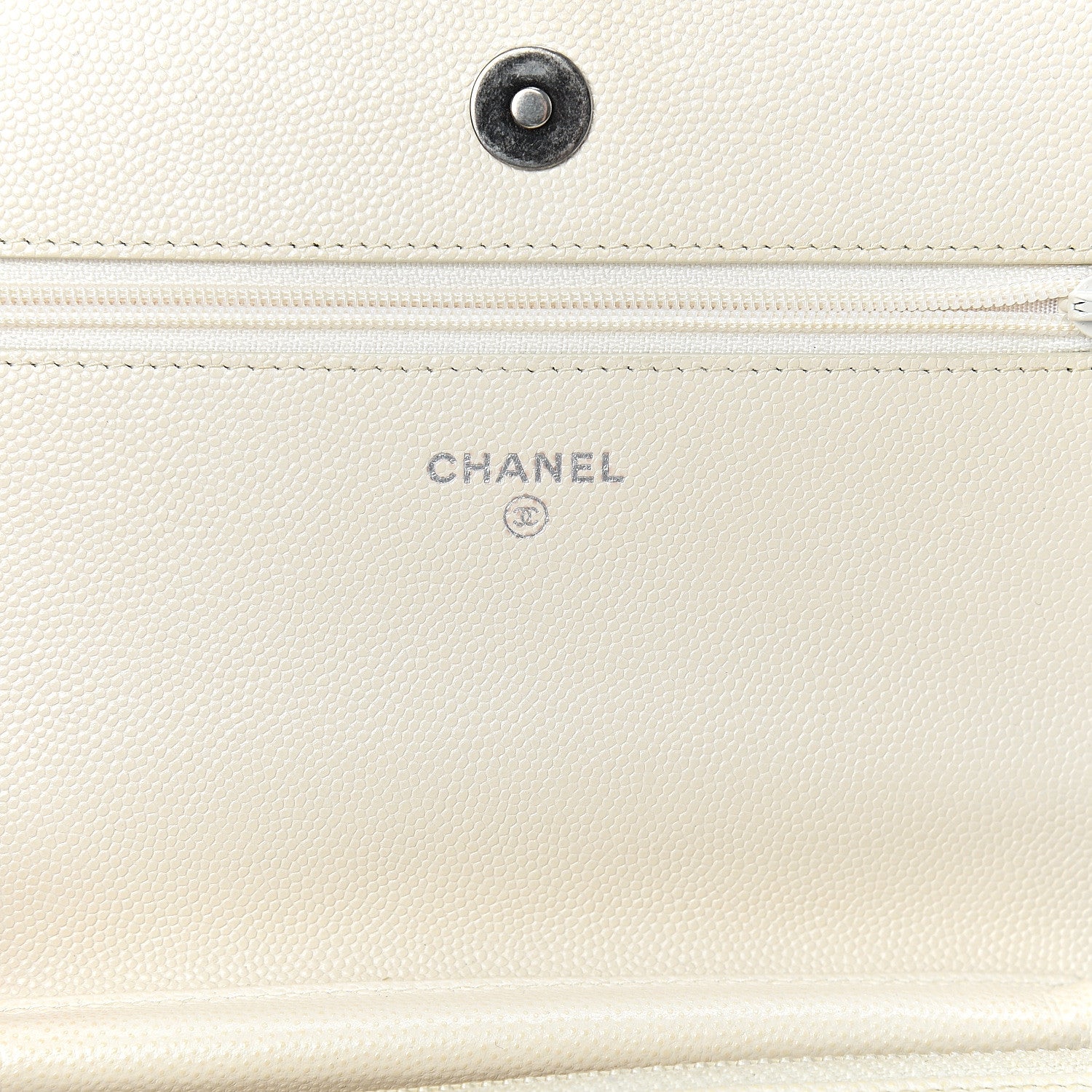 Chanel Caviar Quilted Boy Wallet On Chain WOC White 6 of 14