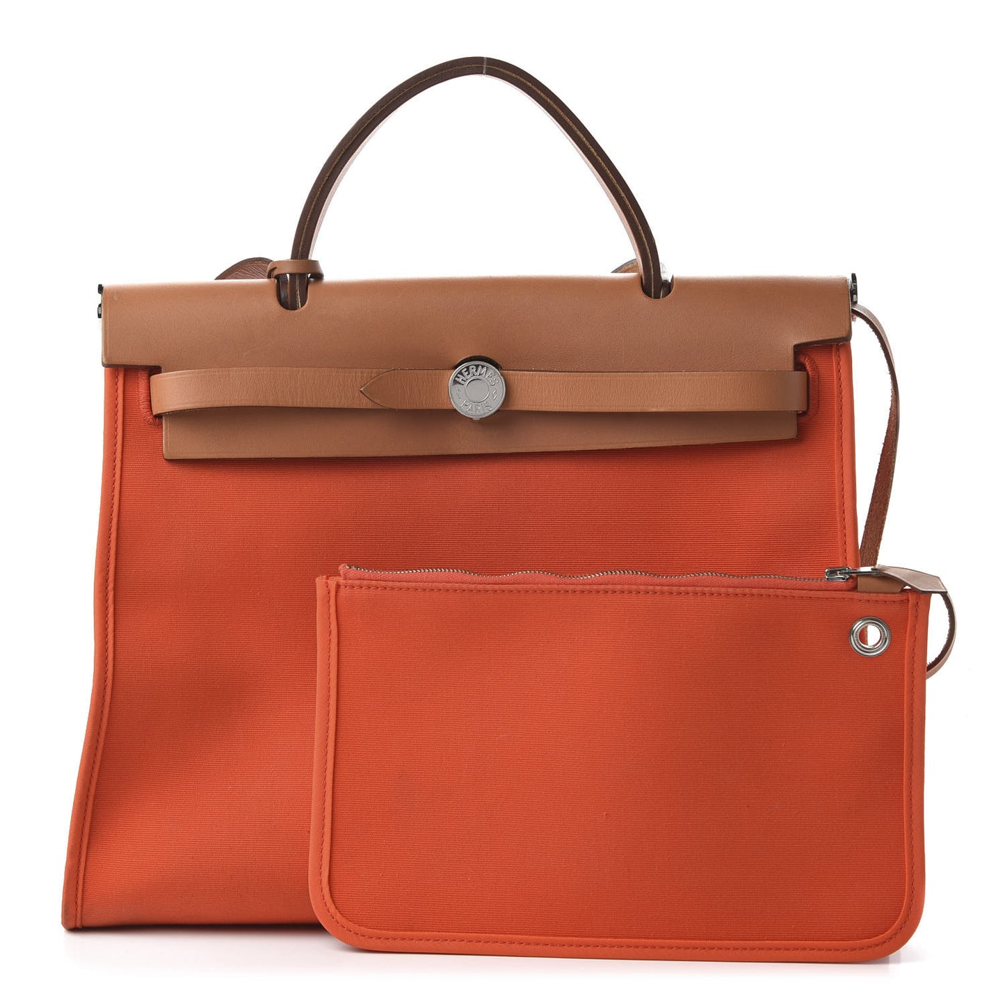 Vache Hunter Toile Herbag Zip 31 PM Capucine Fauve