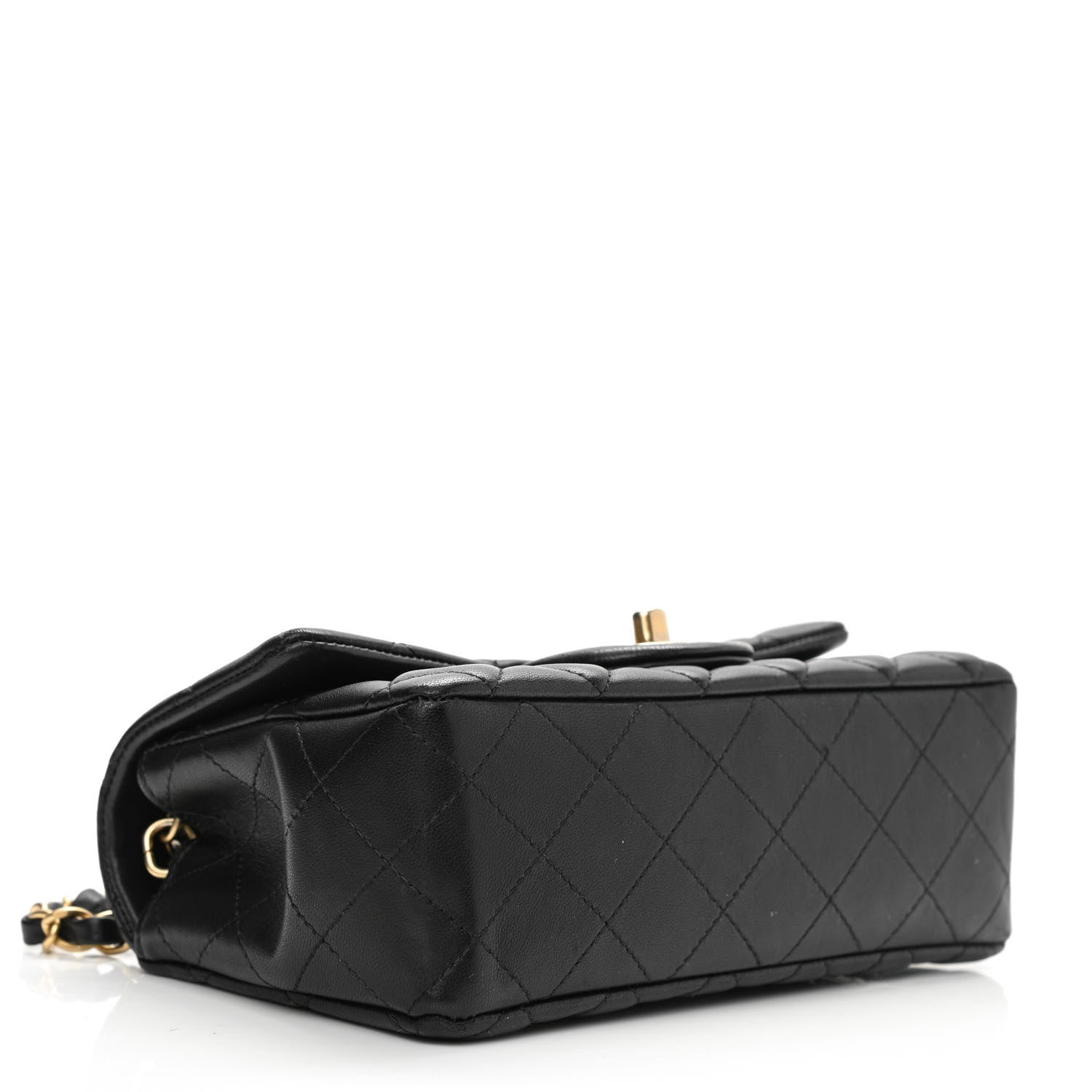 Chanel Lambskin Quilted Mini Rectangular Flap Black 4 of 13