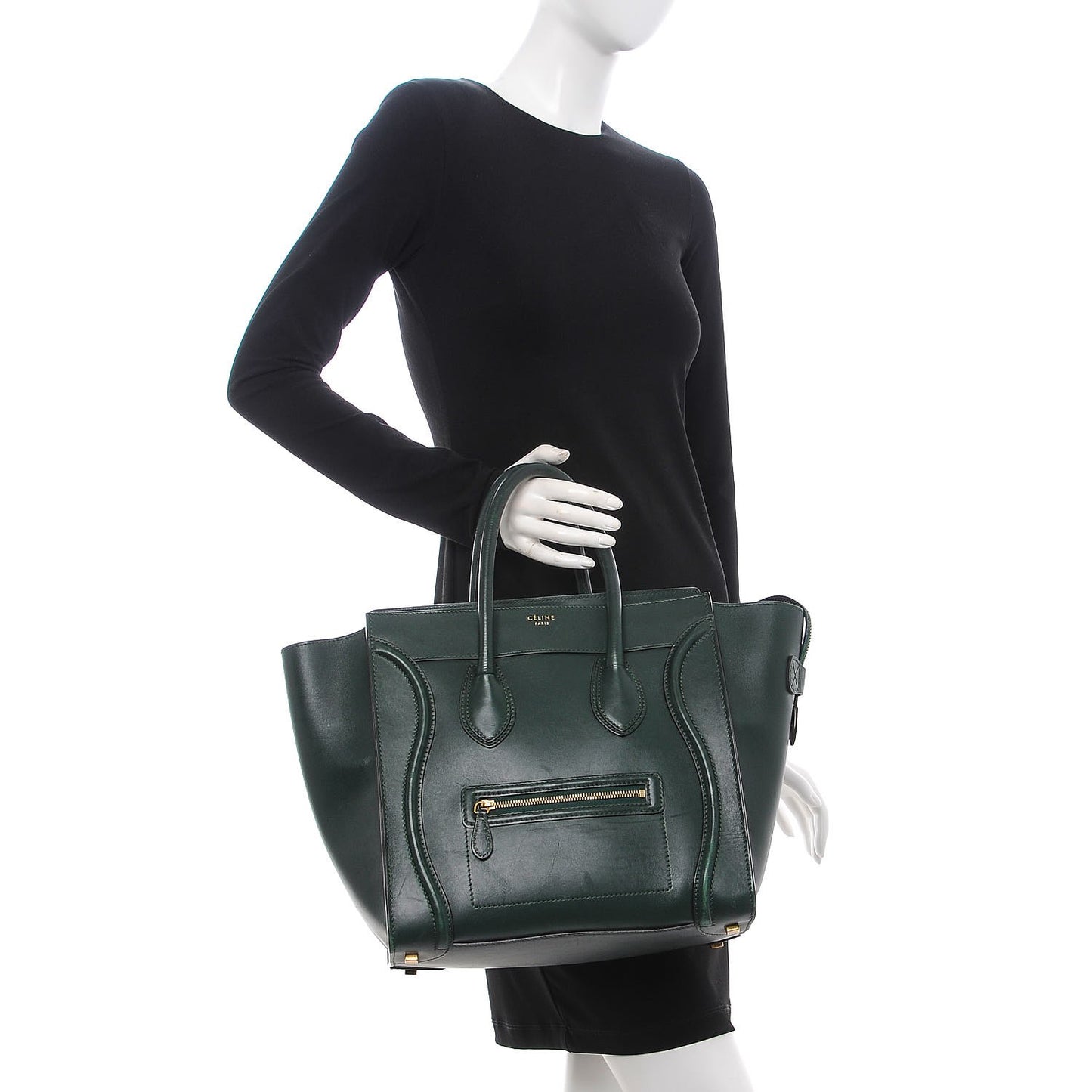 Smooth Calfskin Mini Luggage Emerald