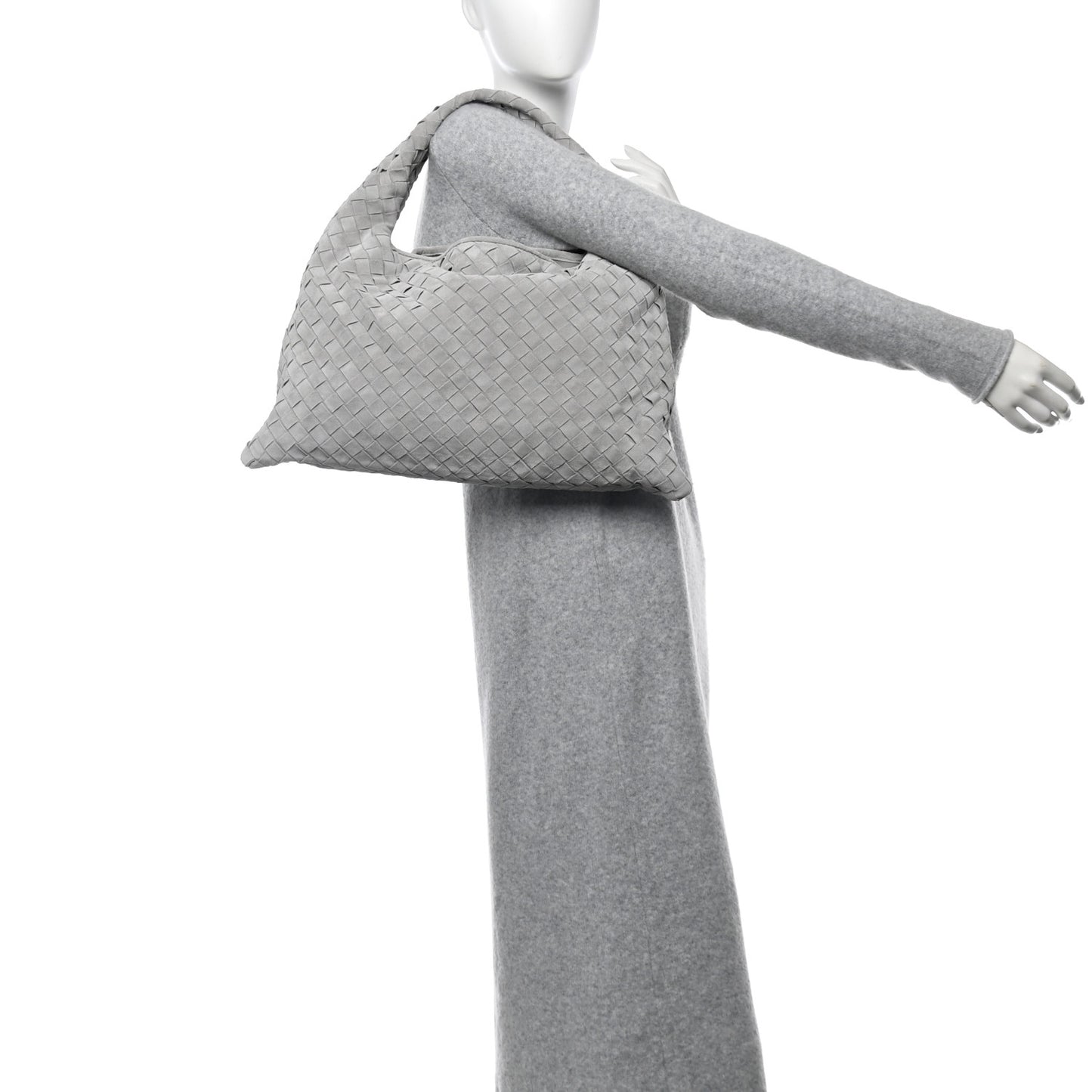 Suede Intrecciato Small Hop Sterling