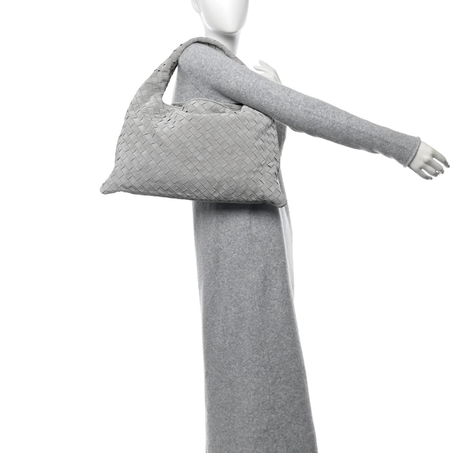 Bottega Veneta Suede Intrecciato Small Hop Sterling 3 of 10