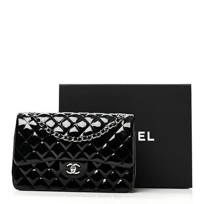 Chanel Patent Quilted Jumbo Double Flap Black 11 of 11