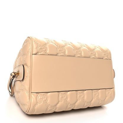 Gucci Calfskin GG Matelasse Medium Bowler Bag Naturale 4 of 10