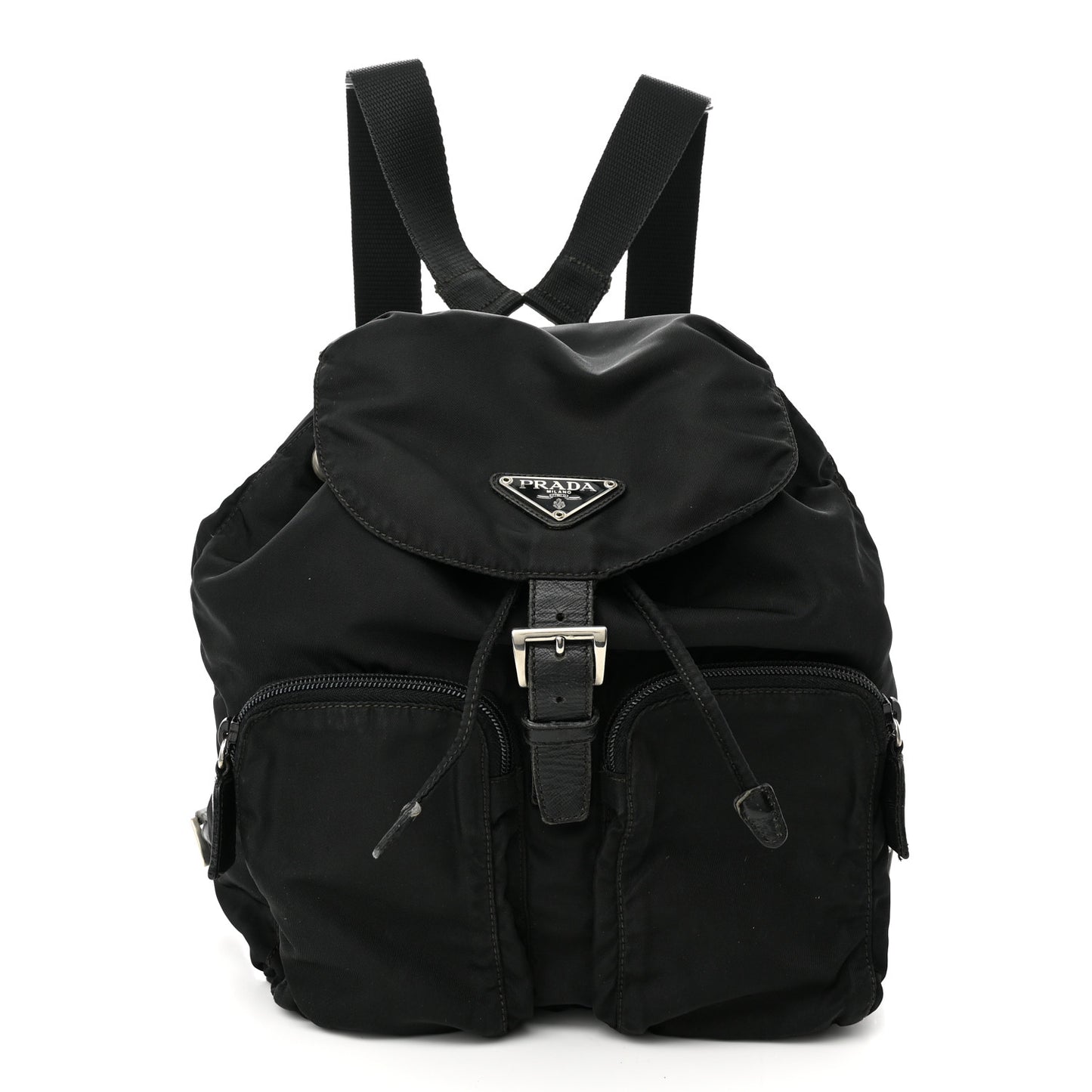 Tessuto Nylon Saffiano Small Backpack Black