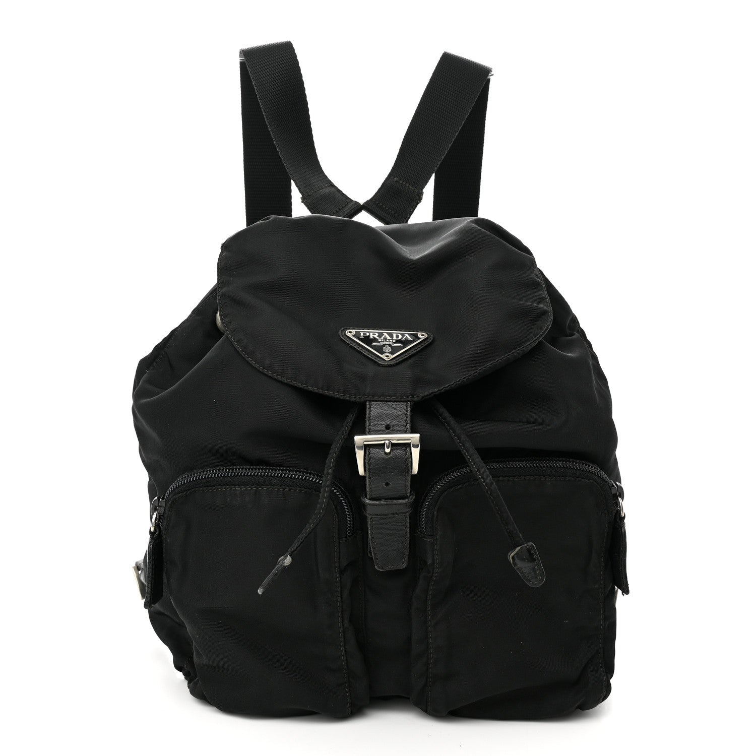 Prada Tessuto Nylon Saffiano Small Backpack Black 1 of 15
