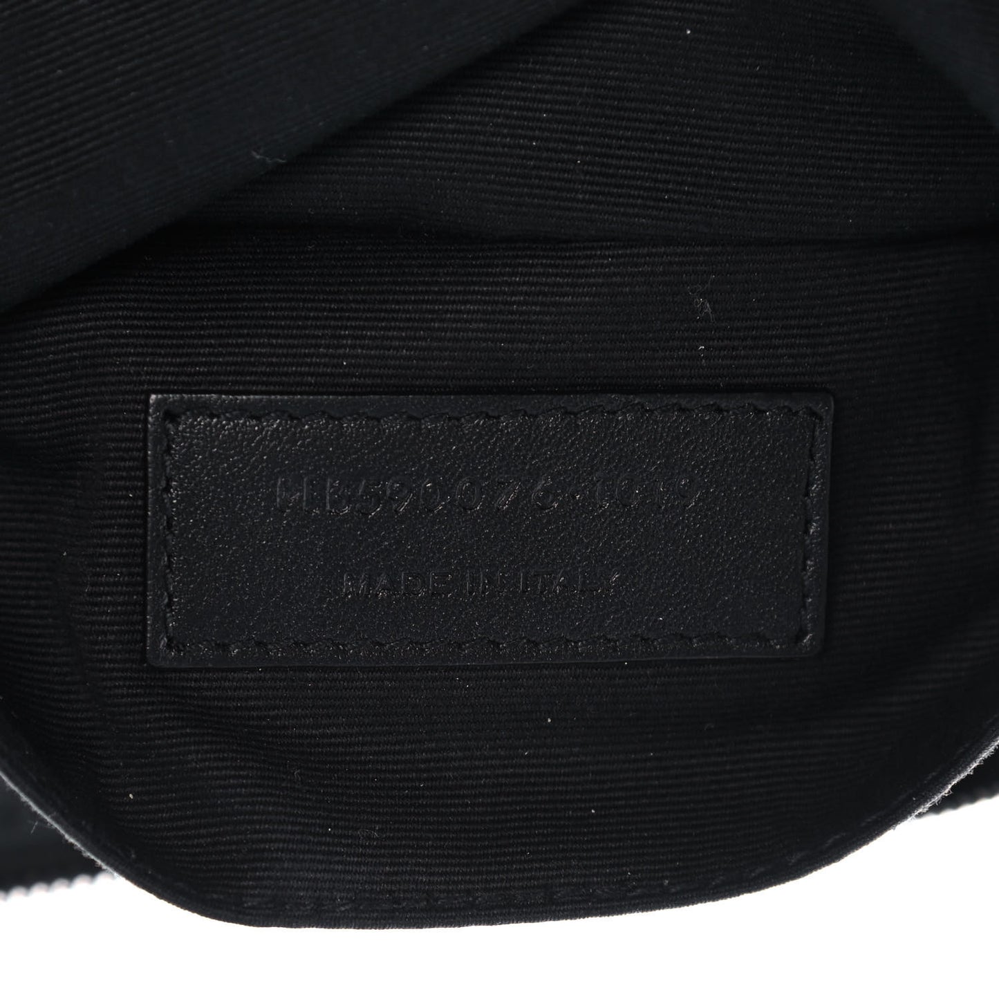 Calfskin Crocodile Embossed Monogram Belt Bag Black
