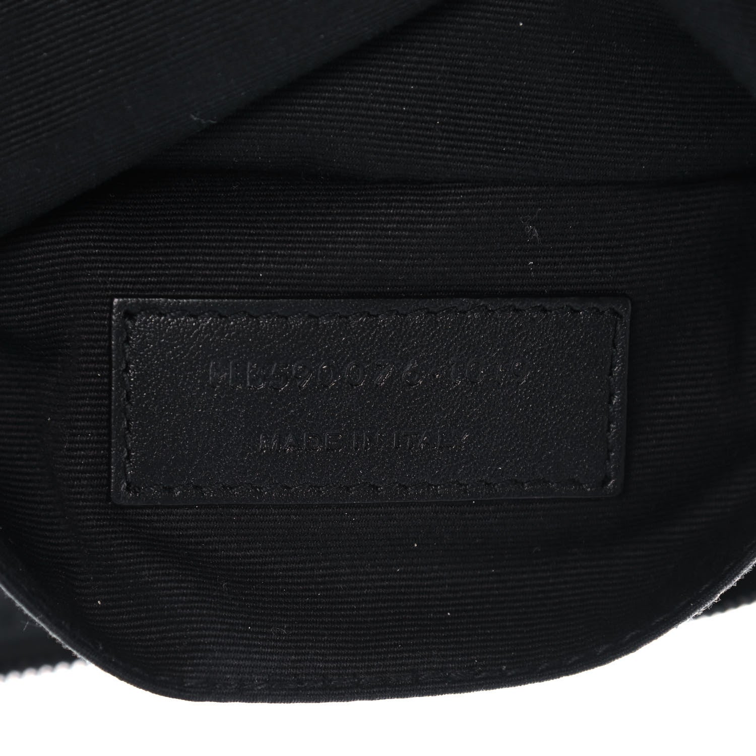 Saint Laurent Calfskin Crocodile Embossed Monogram Belt Bag Black 6 of 8