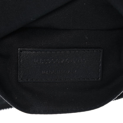 Saint Laurent Calfskin Crocodile Embossed Monogram Belt Bag Black 6 of 8