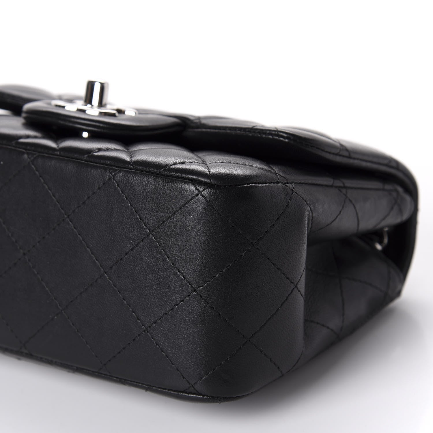 Chanel Lambskin Quilted Mini Square Flap Black 7 of 11