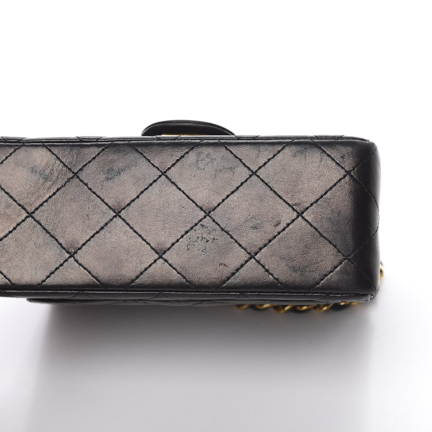 Lambskin Quilted Mini Square Flap Bag Black