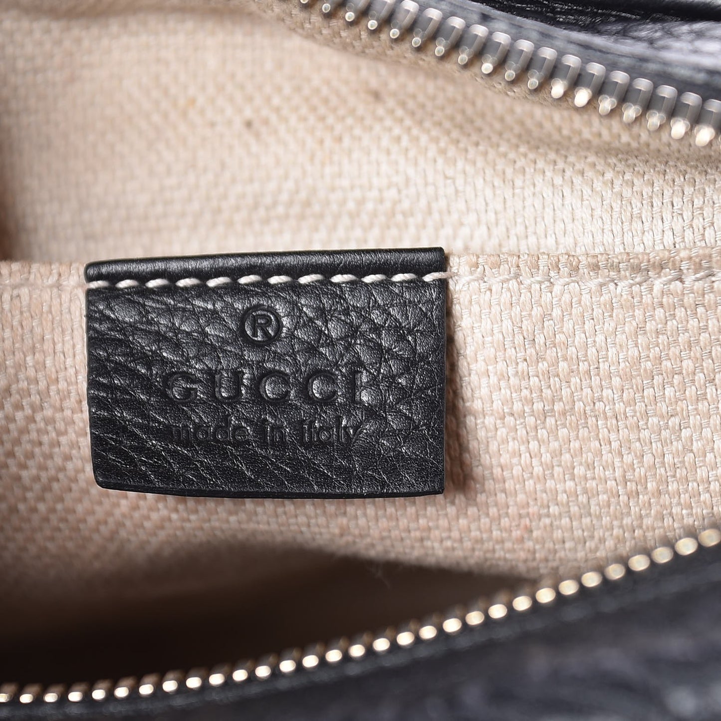 Pebbled Calfskin Small Soho Disco Bag Black