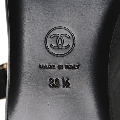 Chanel Lambskin Mary Jane Flats 38.5 Black 8 of 10