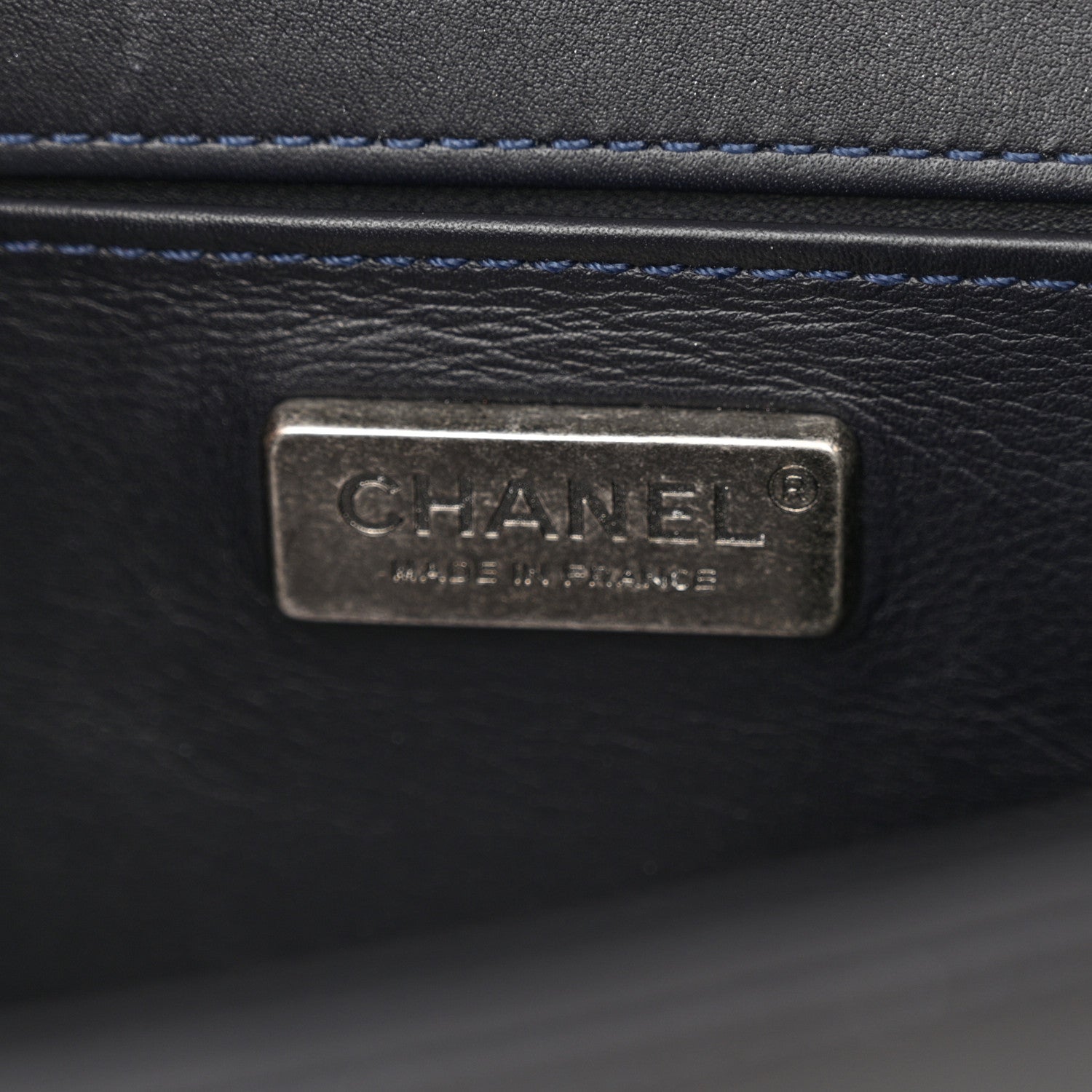 Chanel Snakeskin Calfskin Small Boy Flap Navy 6 of 11