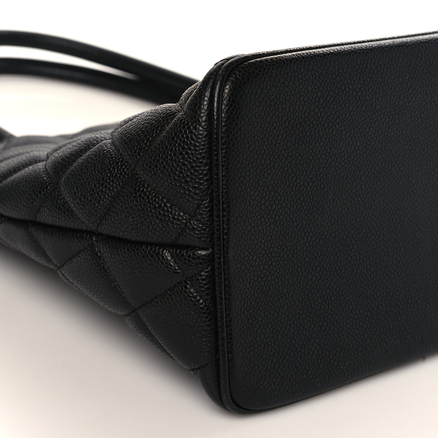 Caviar Quilted Medallion Tote Black