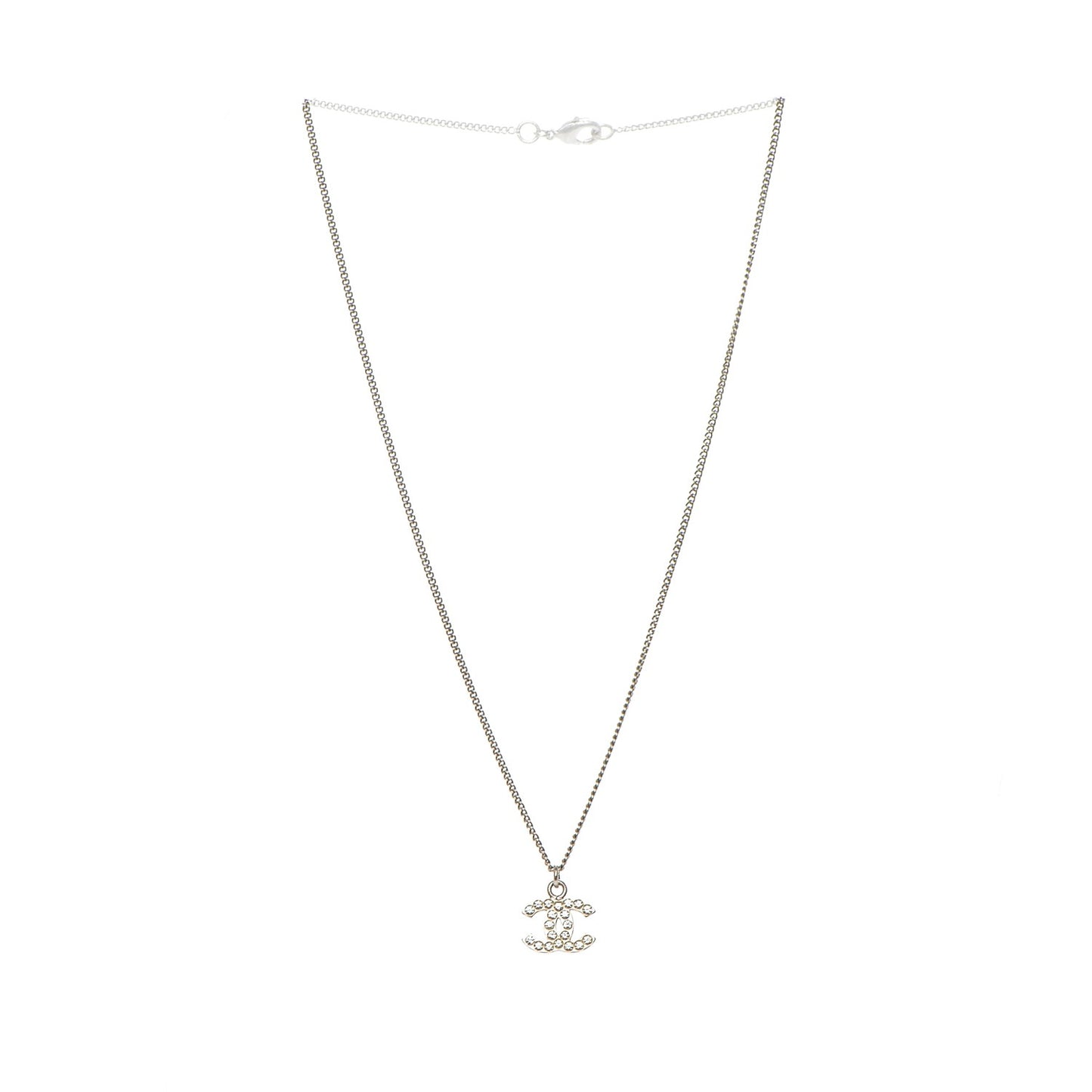 Crystal Timeless CC Necklace Silver