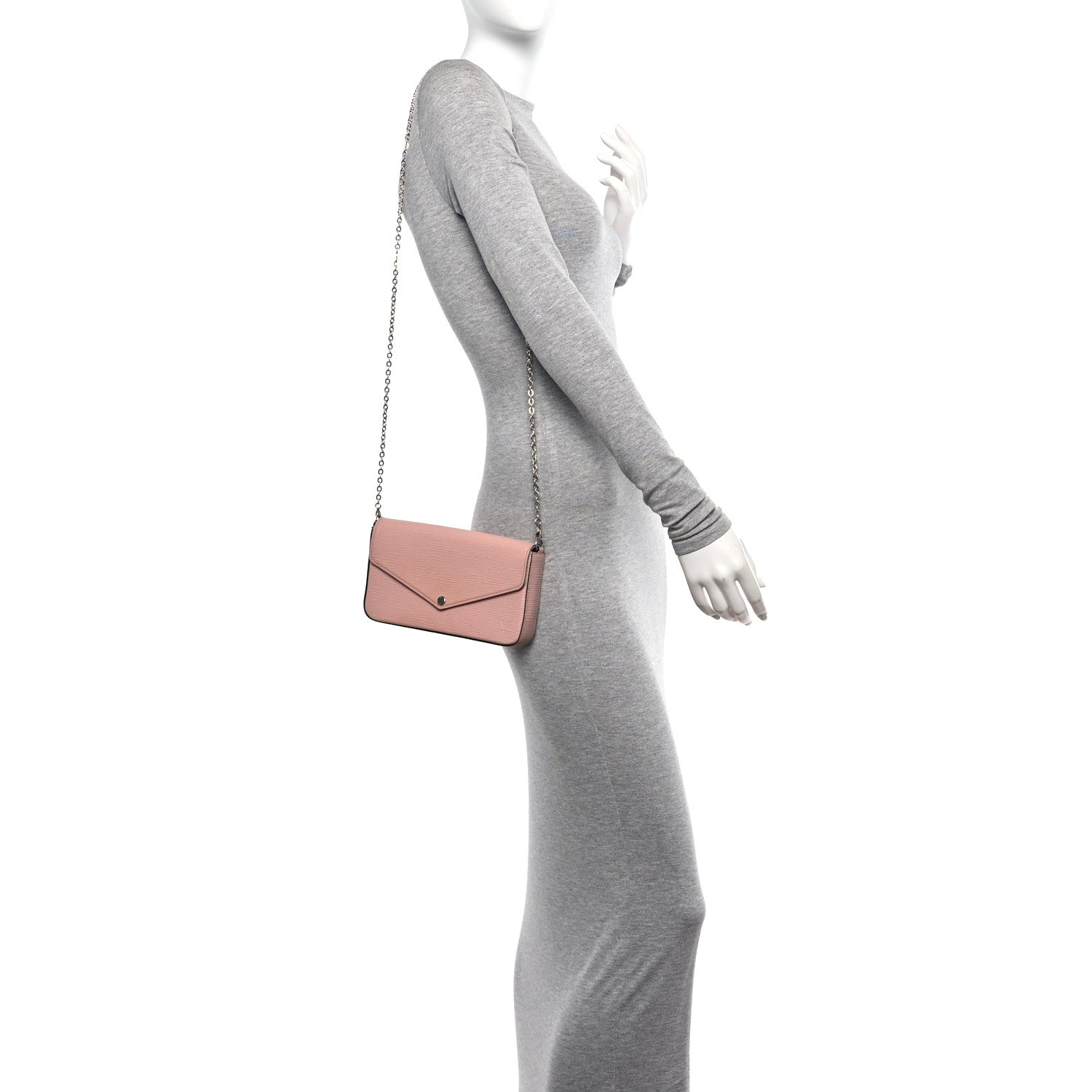 Louis Vuitton Epi Pochette Felicie Rose Ballerine 2 of 14