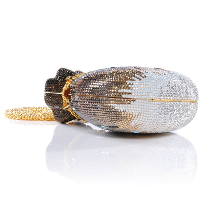 Judith Leiber Swarovski Crystal Igloo Pattern Pouch Minaudiere Evening Bag 4 of 8