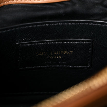 Saint Laurent Suede Matelasse Chevron Monogram Medium College Bag Cinnamon 11 of 22