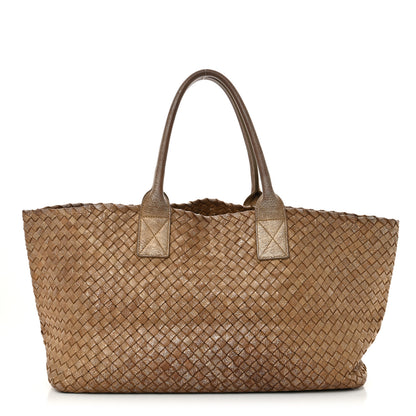 Bottega Veneta Metallic Chevre Intrecciato Medium Cabat Ottone 1 of 16