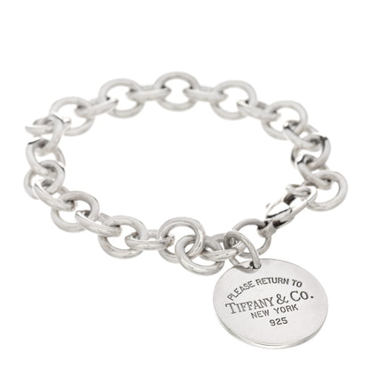 Tiffany Sterling Silver Return to Tiffany Round Tag Charm Bracelet 1 of 3