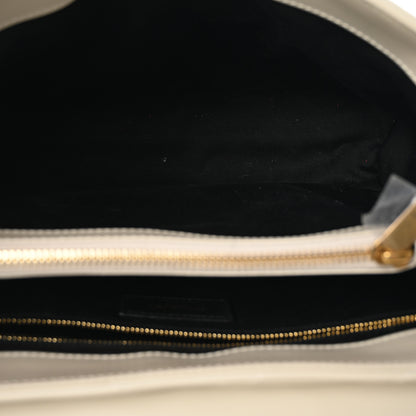 Saint Laurent Calfskin Y Quilted Monogram Medium Loulou Chain Satchel Crema Soft 5 of 9