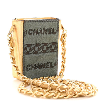 Chanel Lambskin Pony Hair Cigarette Case Green 3 of 10