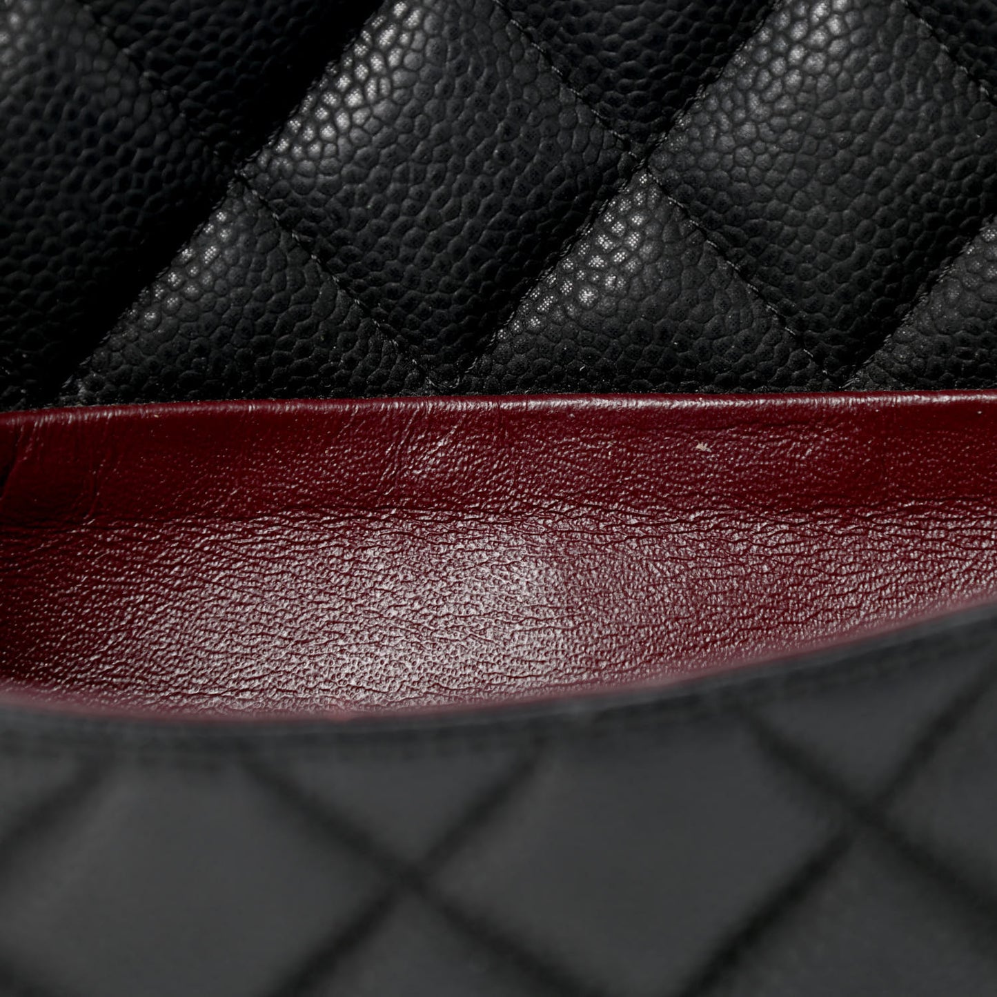 Caviar Quilted Clutch With Chain Flap Black
