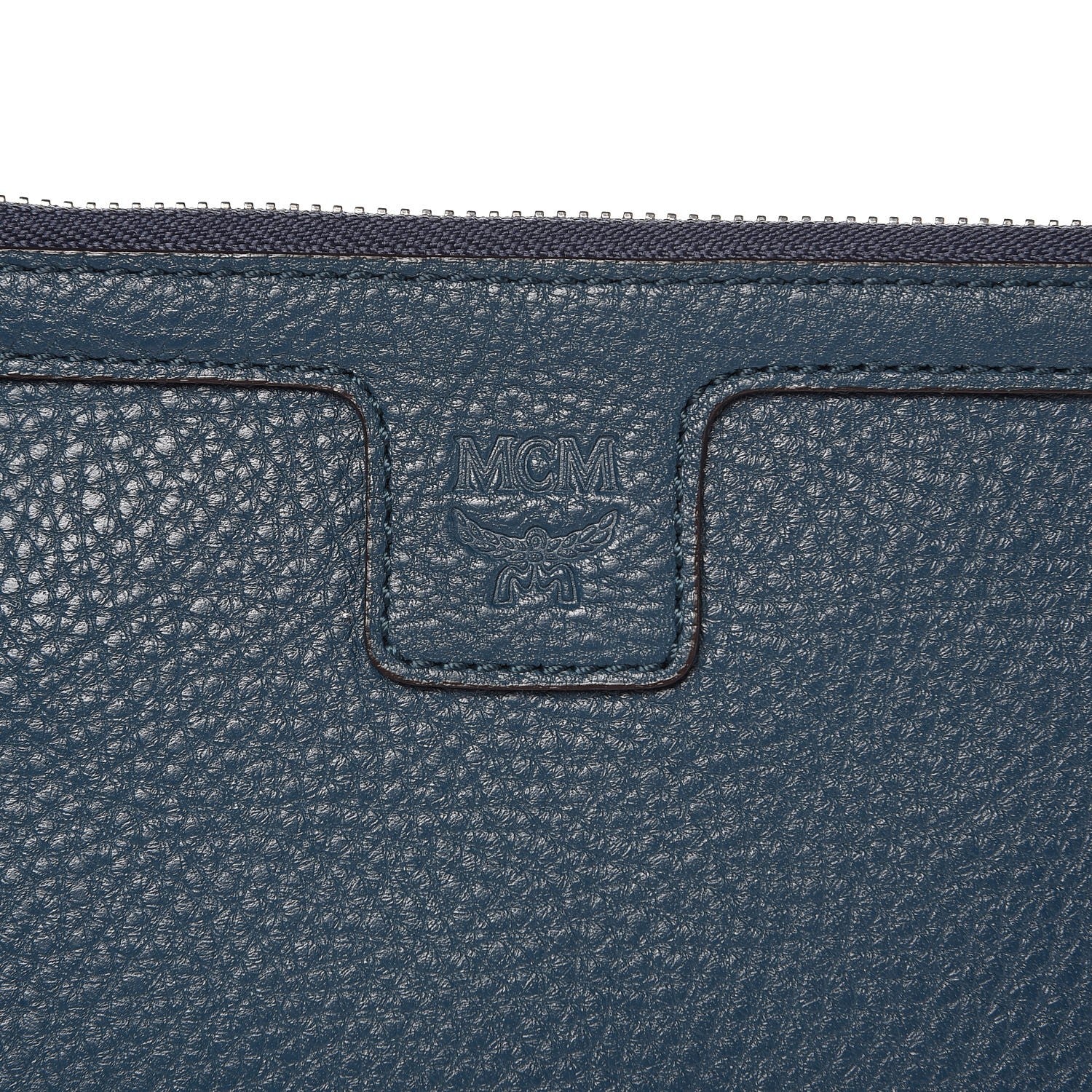MCM Grained Calfskin Medium Reversible Wandel Tote Blue 6 of 14