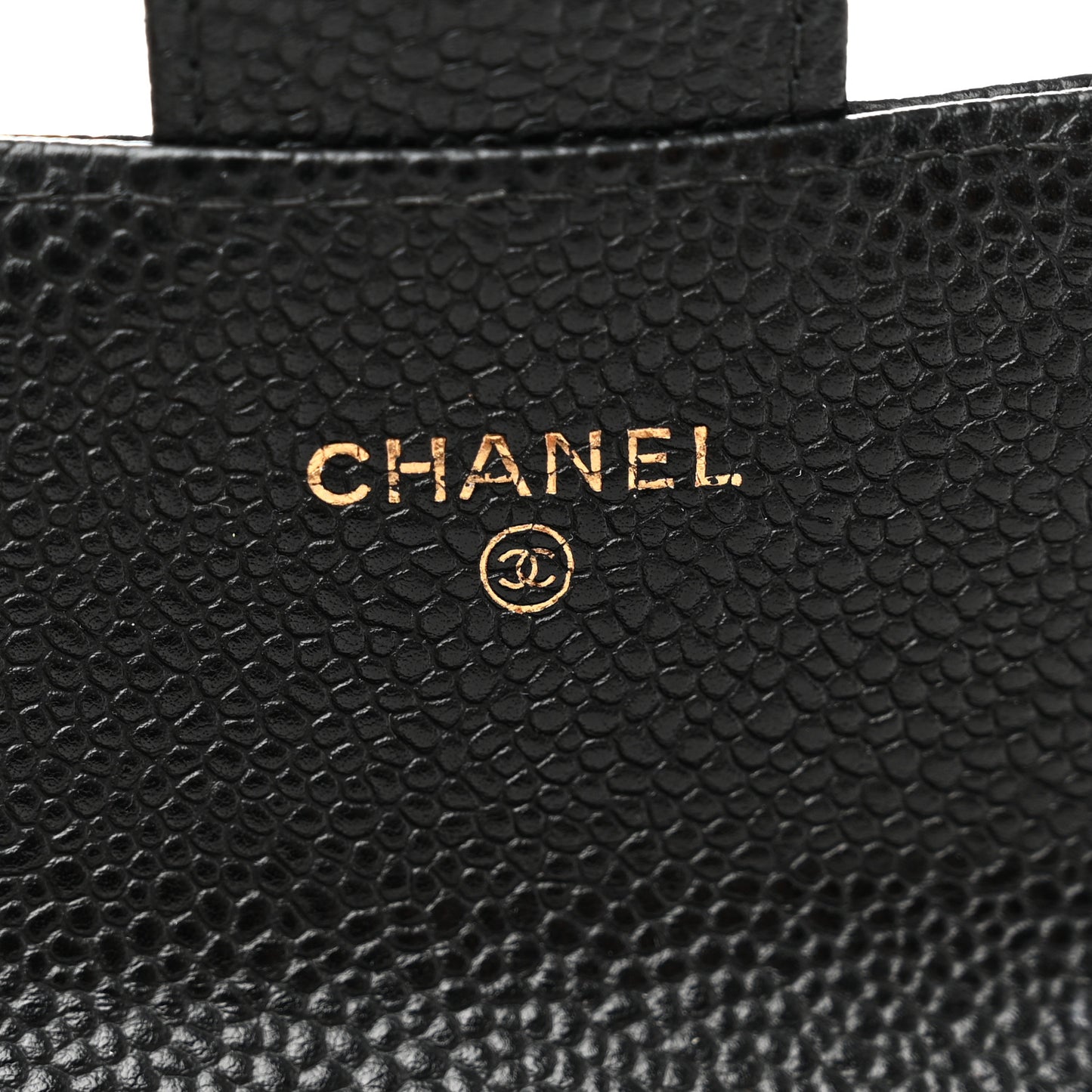Caviar Quilted Large Gusset Flap Wallet Black