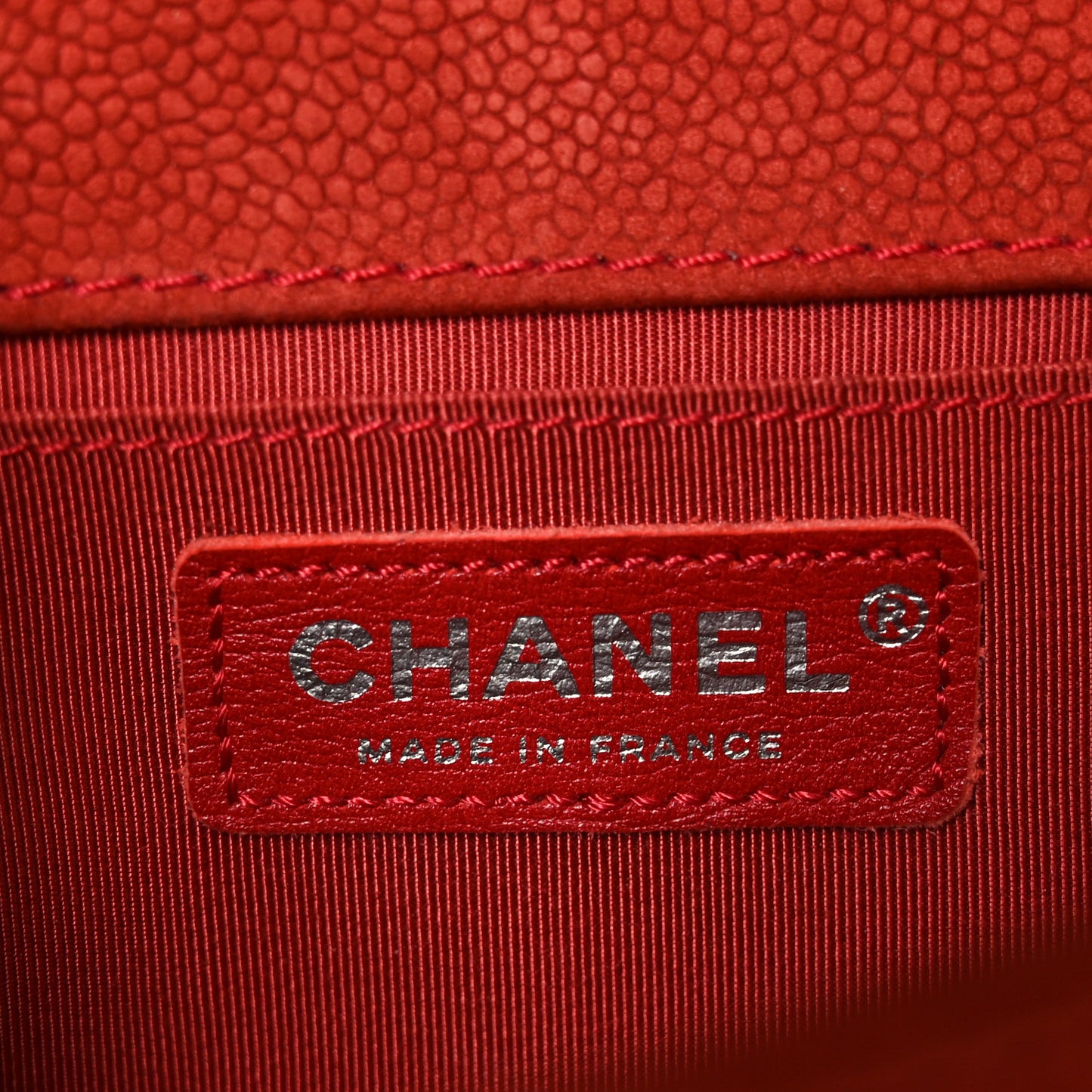 Suede Caviar Quilted Medium Boy Flap Red