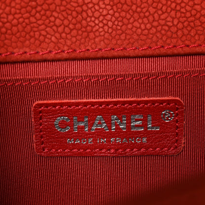 Chanel Suede Caviar Quilted Medium Boy Flap Red 10 of 19