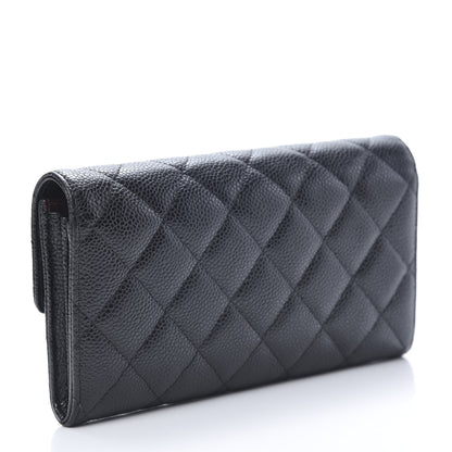 Chanel Caviar Quilted Large Flap Wallet Black 3 of 9