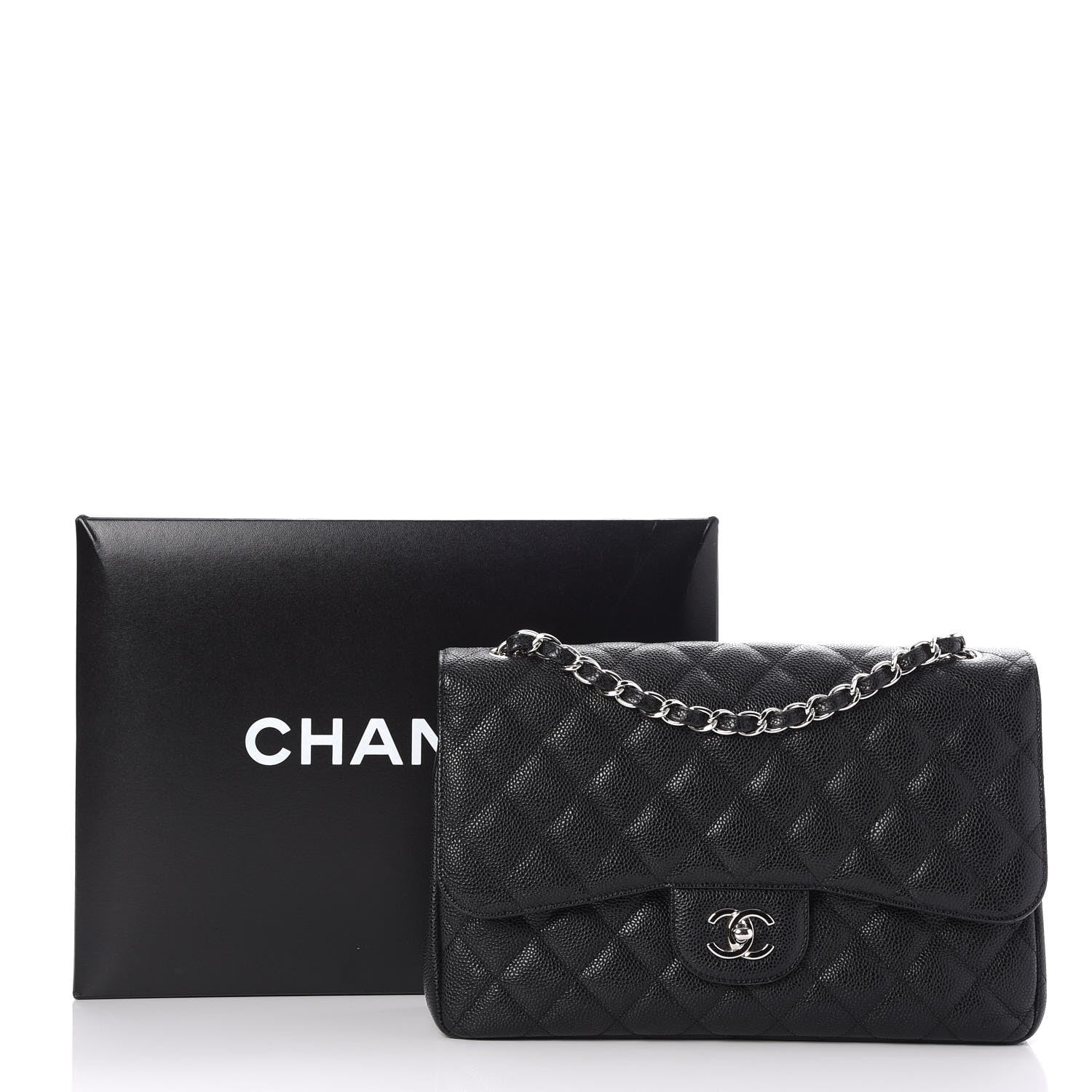 Chanel Caviar Quilted Jumbo Double Flap Black 9 of 9