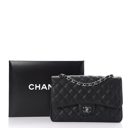 Chanel Caviar Quilted Jumbo Double Flap Black 9 of 9