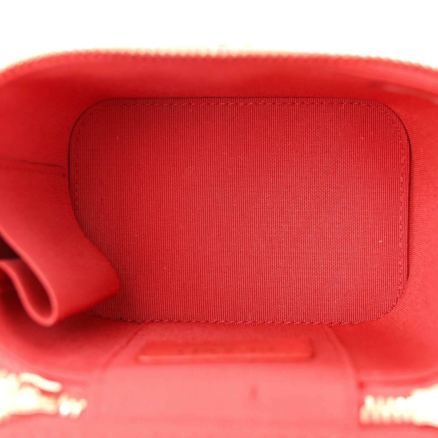 Chanel Raffia Jute Striped Mini Vanity Case With Chain Red Beige 5 of 10