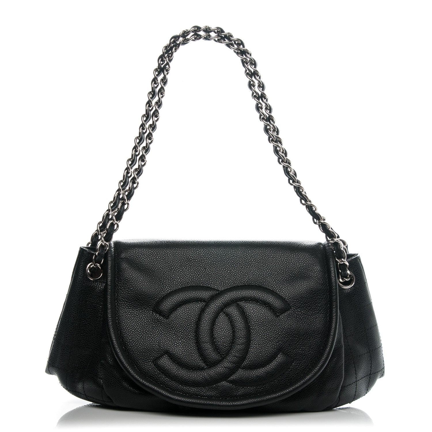 Chanel Caviar Half Moon Large Flap Black 1 of 7