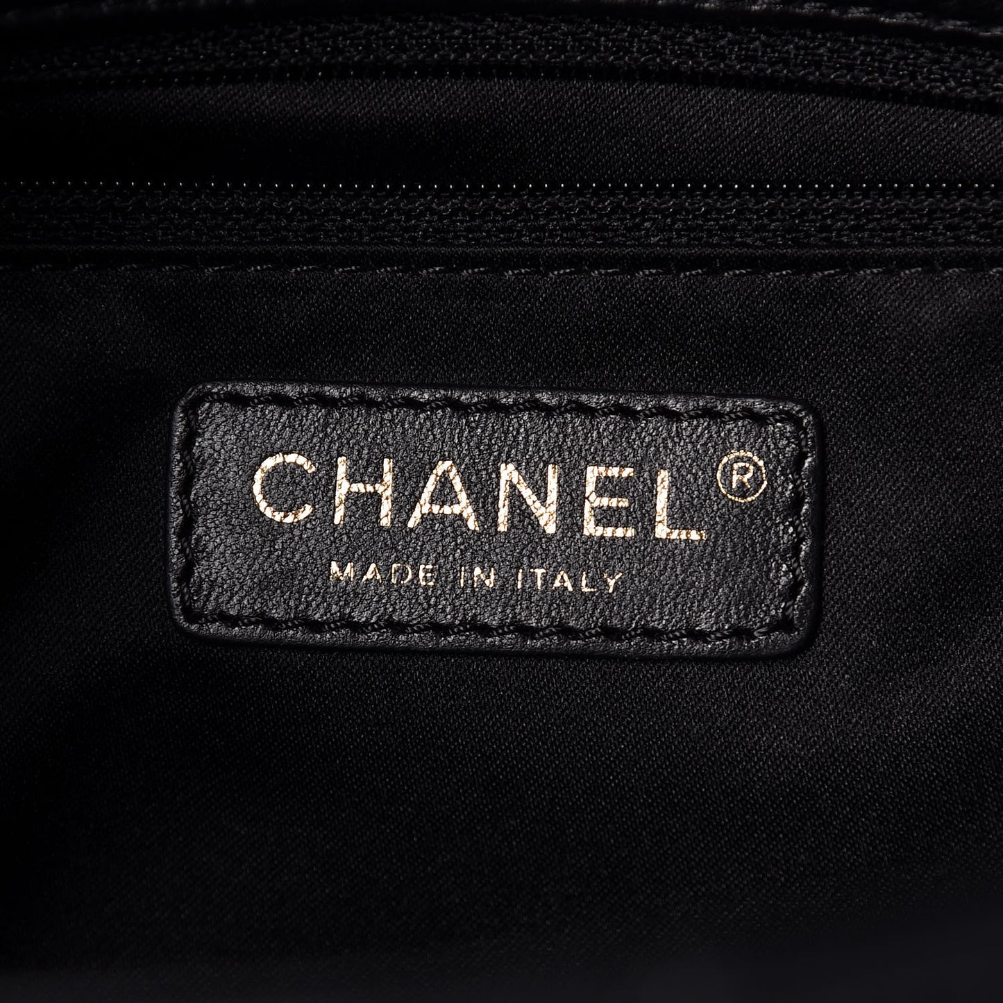 Calfskin Surpique Chevron Large Flap Black
