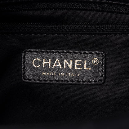 Chanel Calfskin Surpique Chevron Large Flap Black 6 of 10