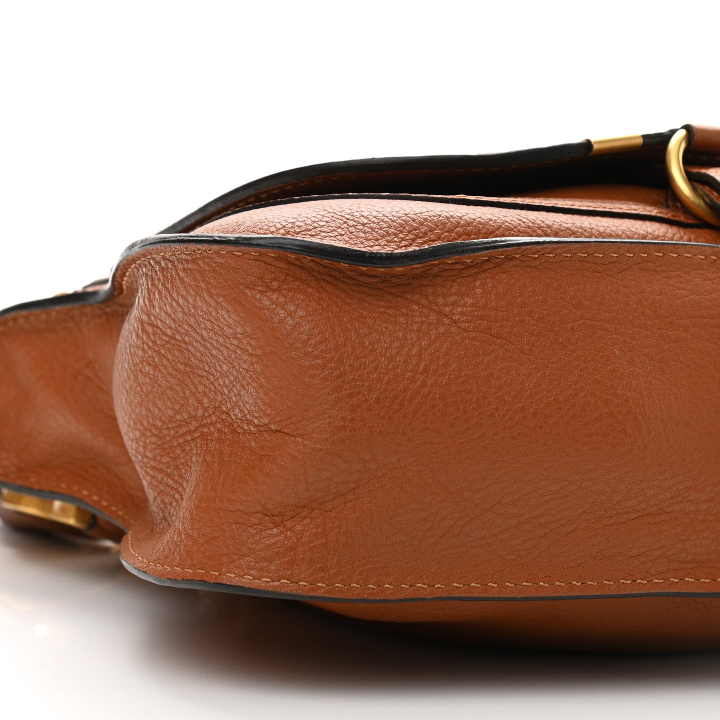 Calfskin Small Marcie Satchel Tan