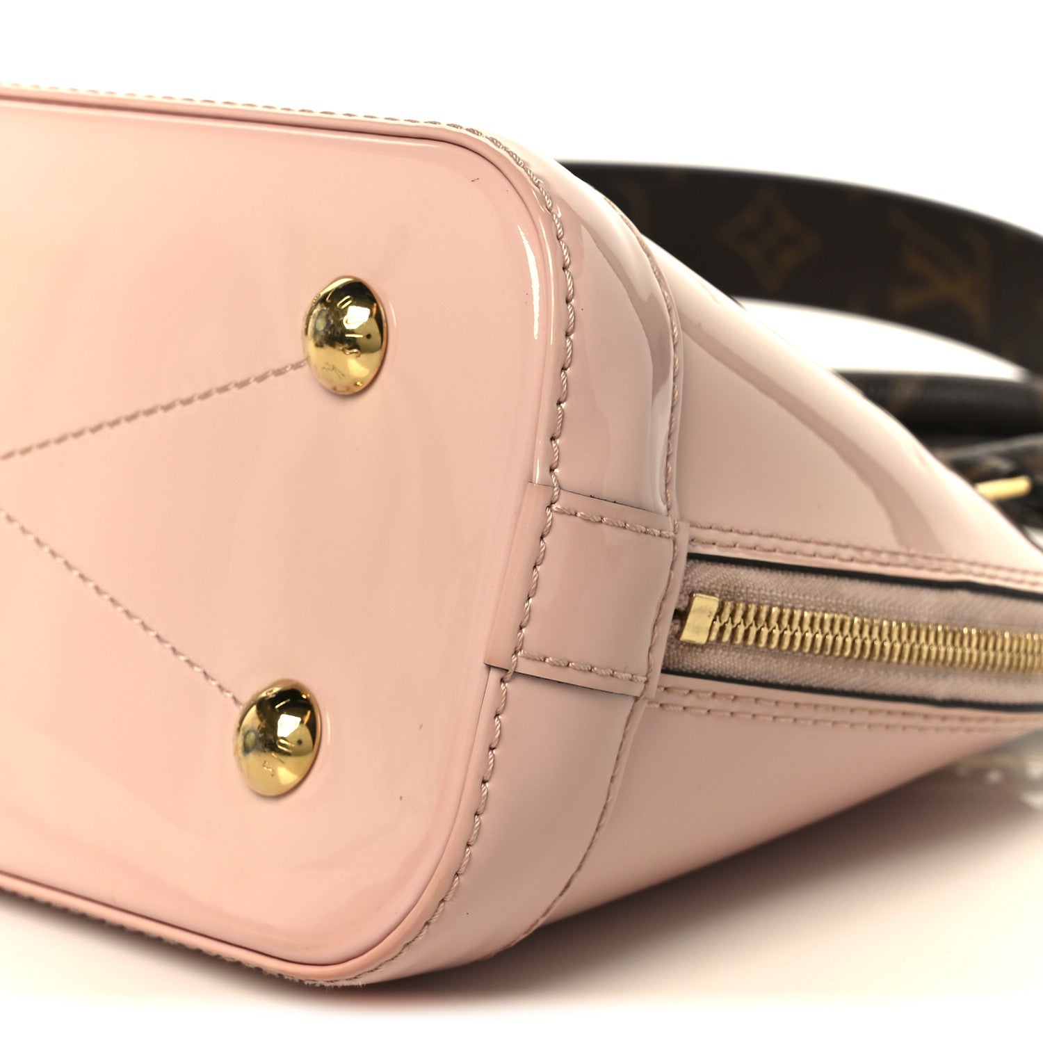 Louis Vuitton Patent Monogram Alma BB Rose Ballerine 10 of 11