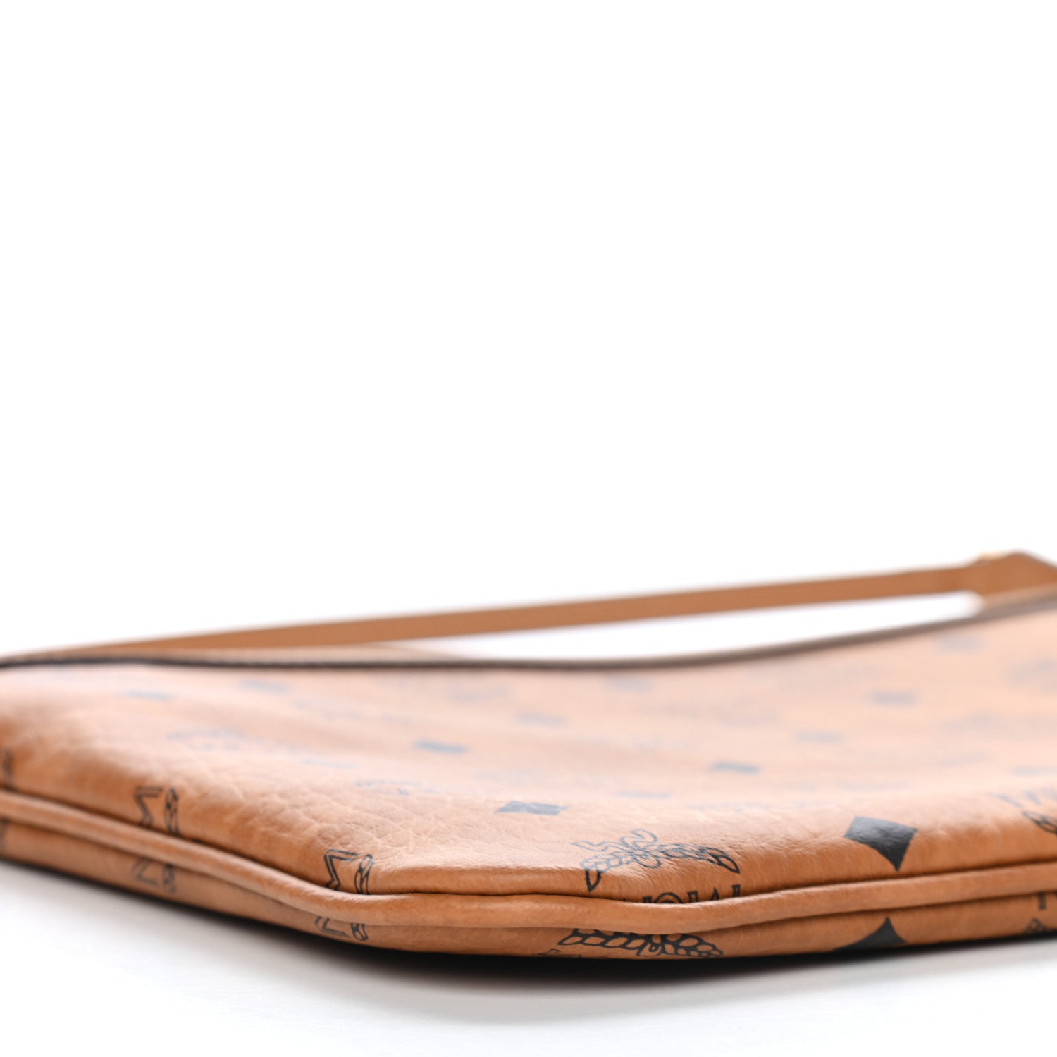 MCM Visetos Medium Stark Wristlet Pouch Cognac 6 of 8