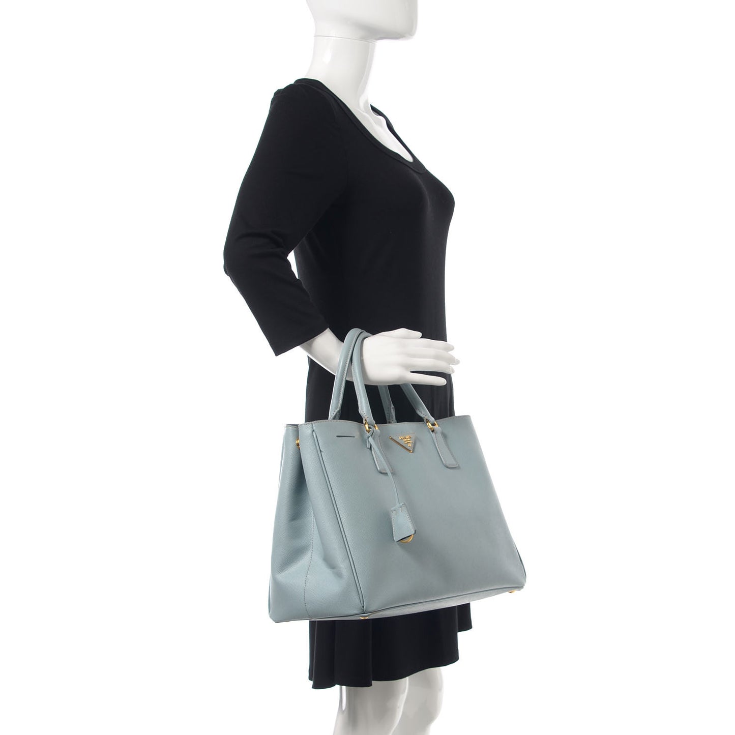 Saffiano Cuir Medium Double Bag Astrale